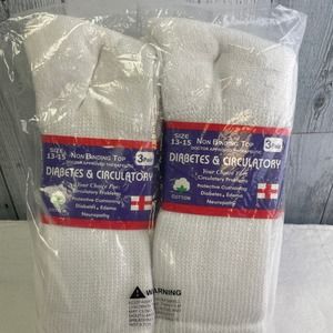 New Fashion Island 12 Pairs 13-15 Physicians Approved Crew Ankle Diabetic Socks